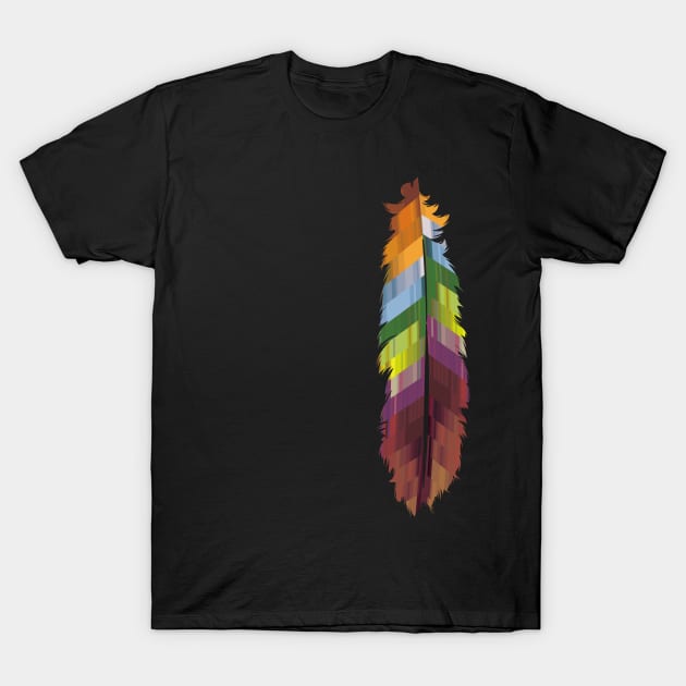 The Patterned Feather T-Shirt by bortwein